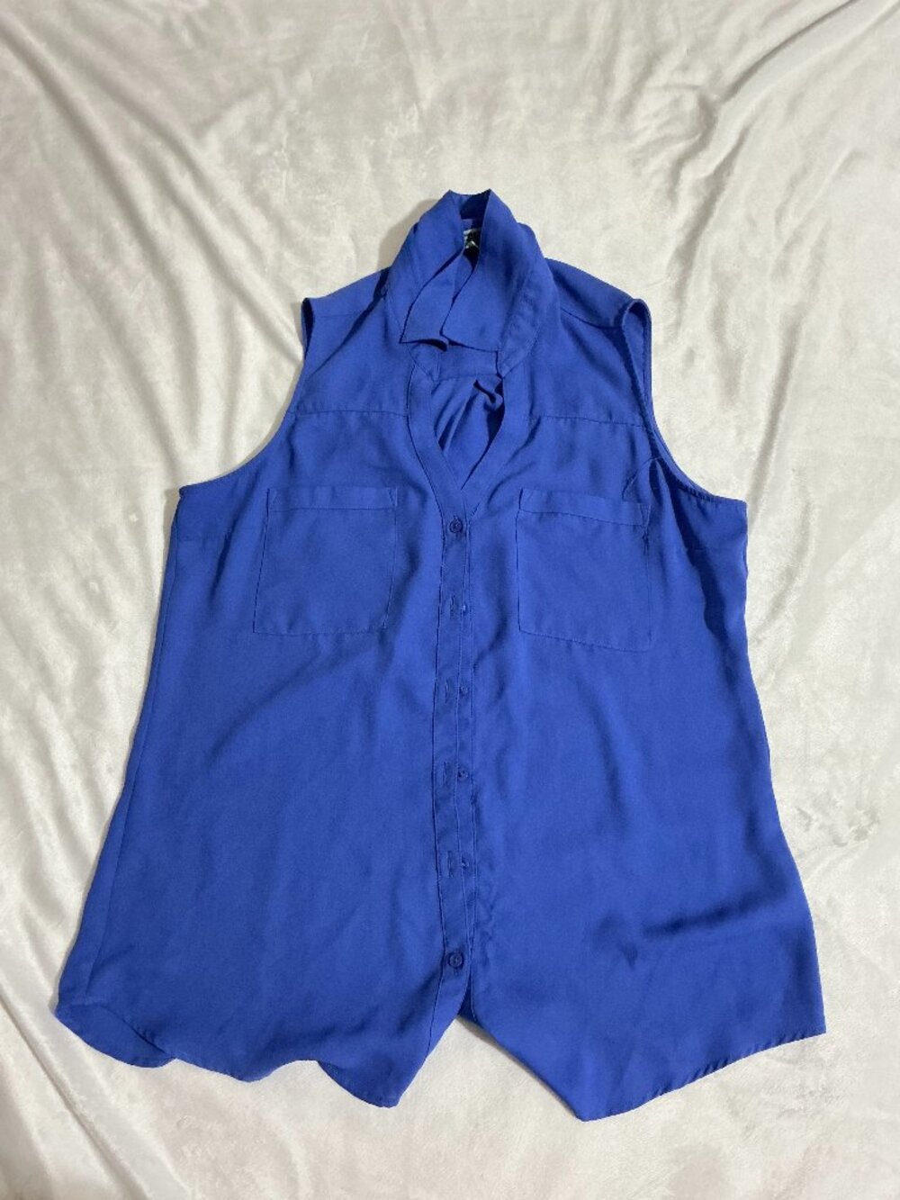 Express Women's Portofino Shirt Blue Size M